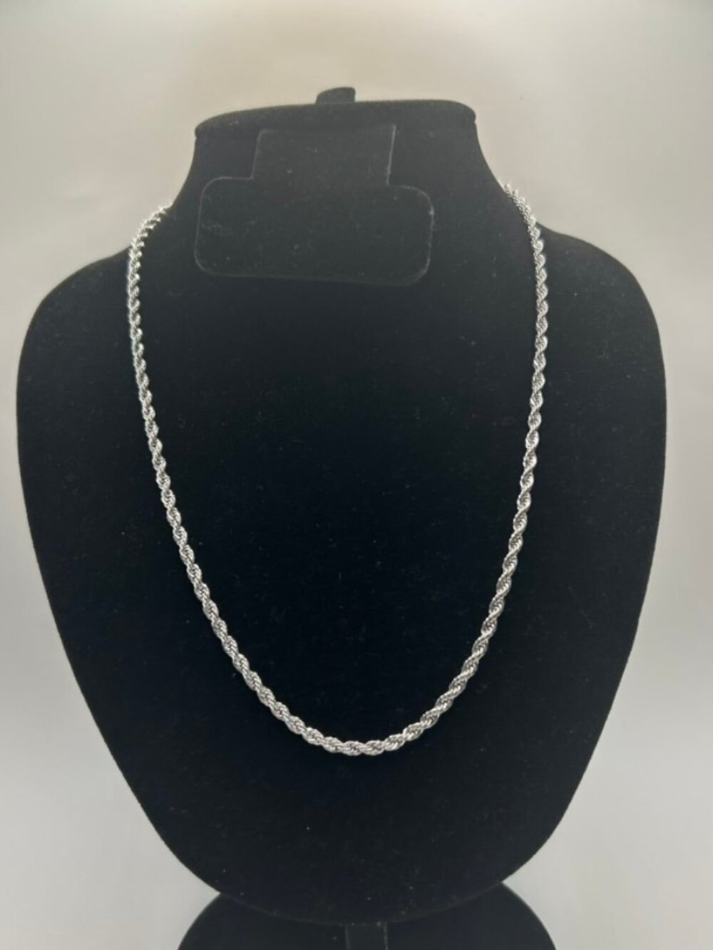 Real Silver Rope Chain Necklace 3mm 24 Inch Plated Mens Solid High Quality Bold